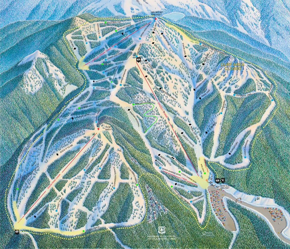Montana Snowbowl Trail Map