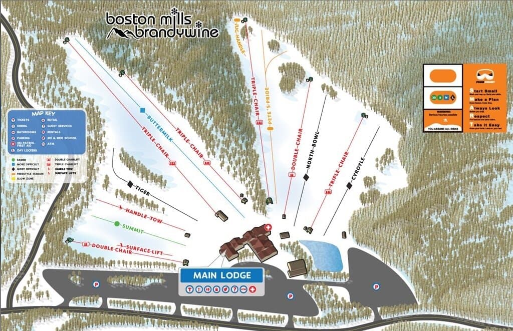 Boston Mills Trail Map