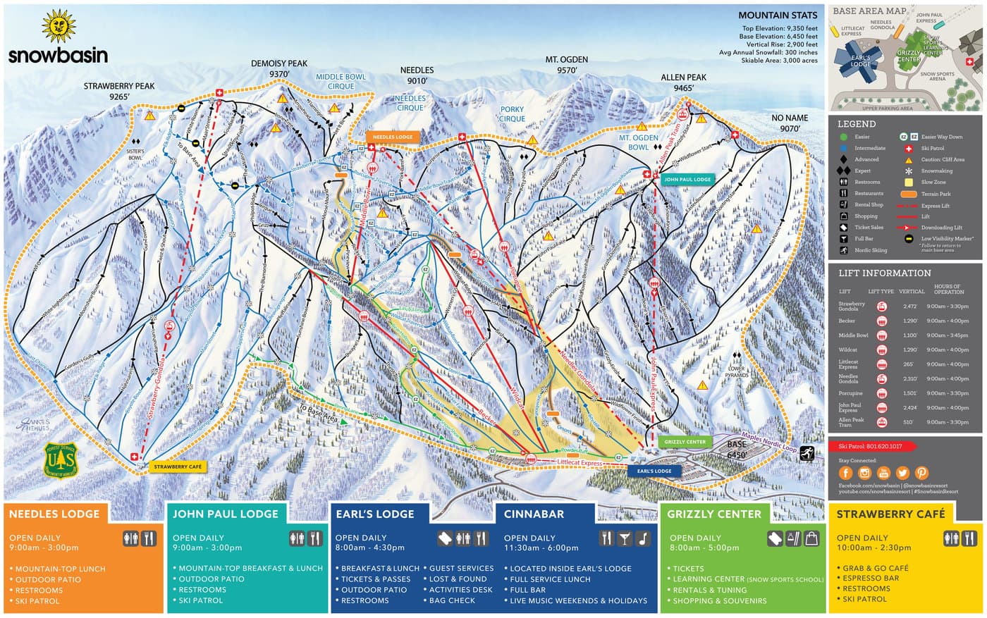 Snowbasin Trail Map