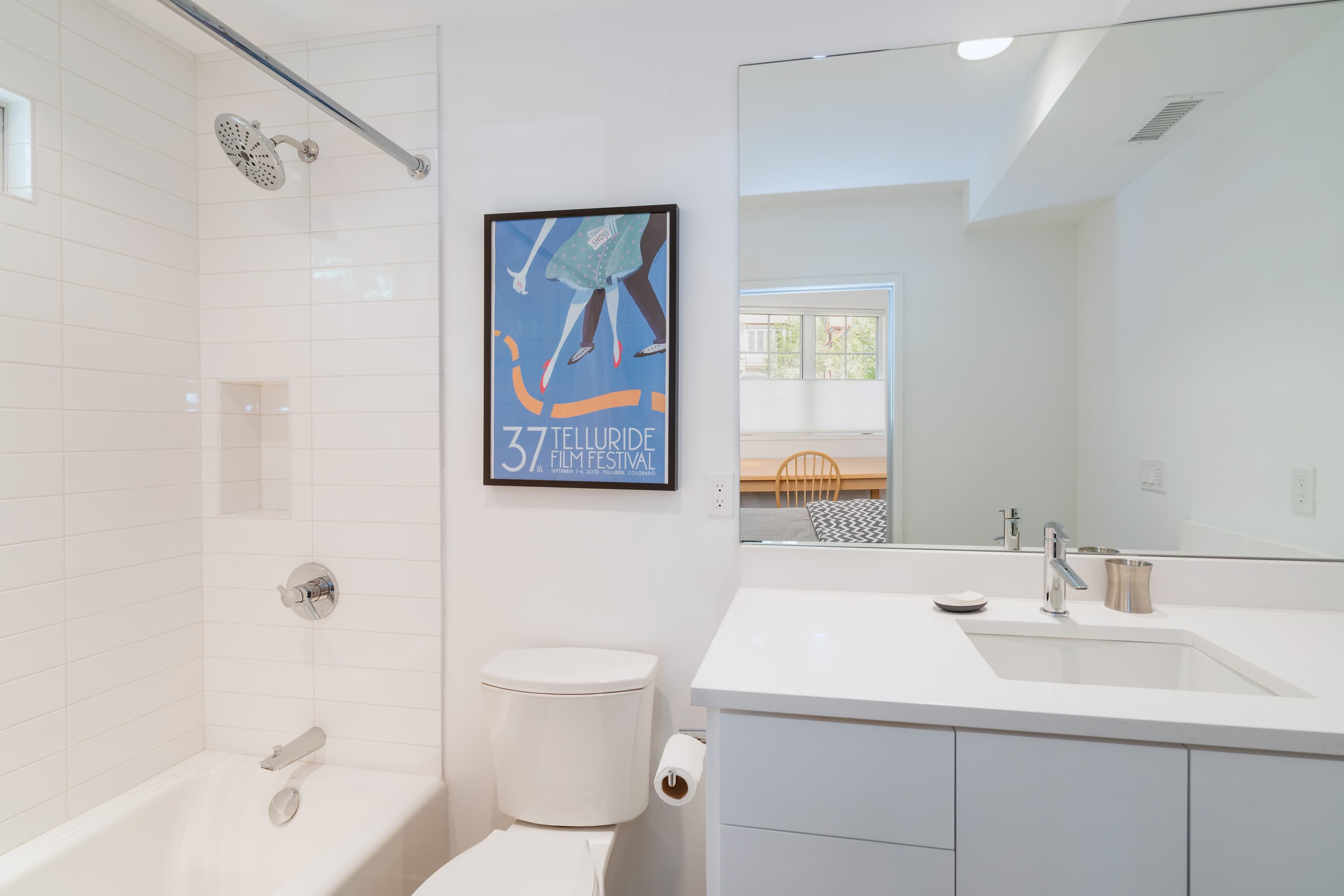 Bathroom with Vanity and Shower/Tub Combo
