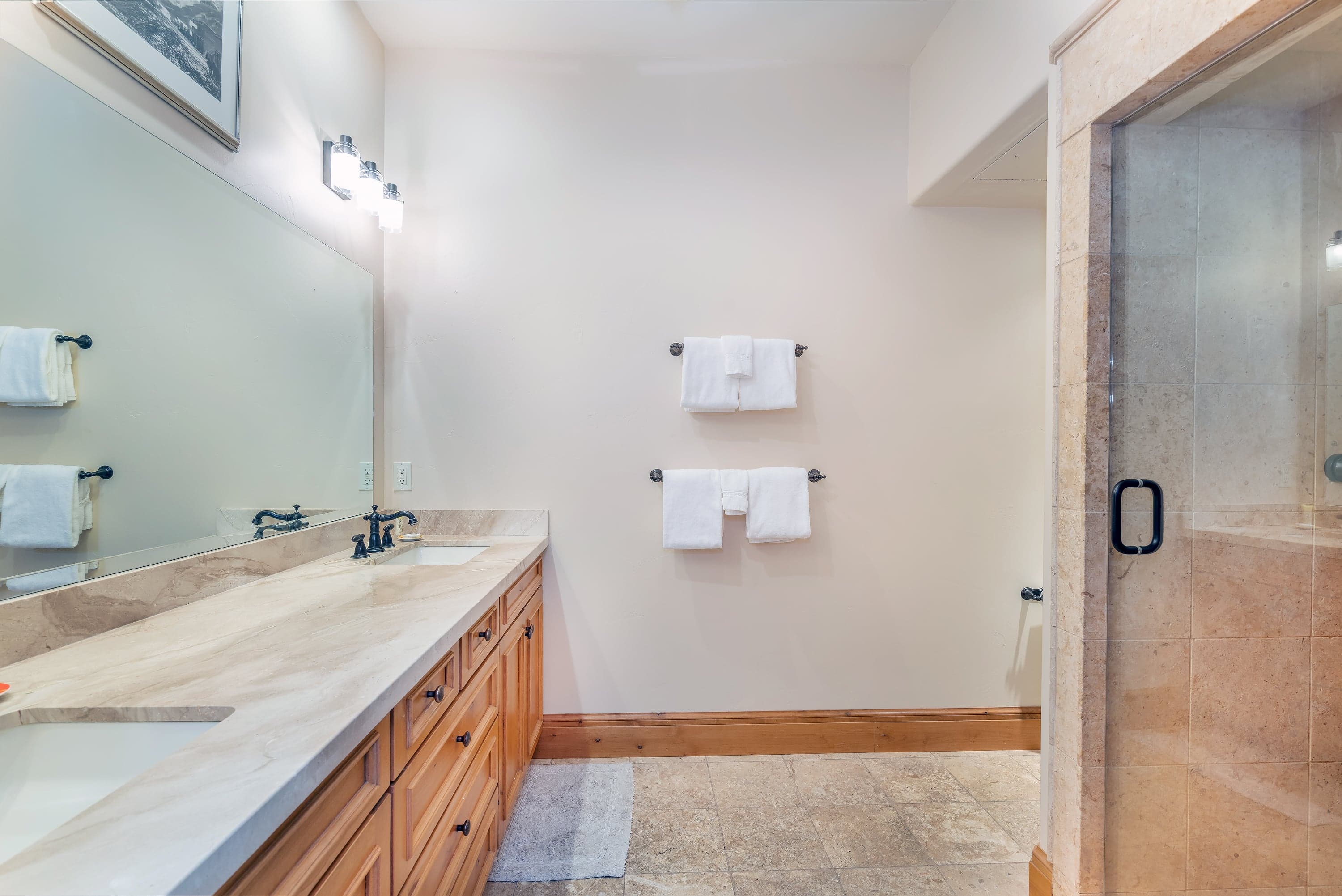 Primary ensuite bathroom with walk-in shower