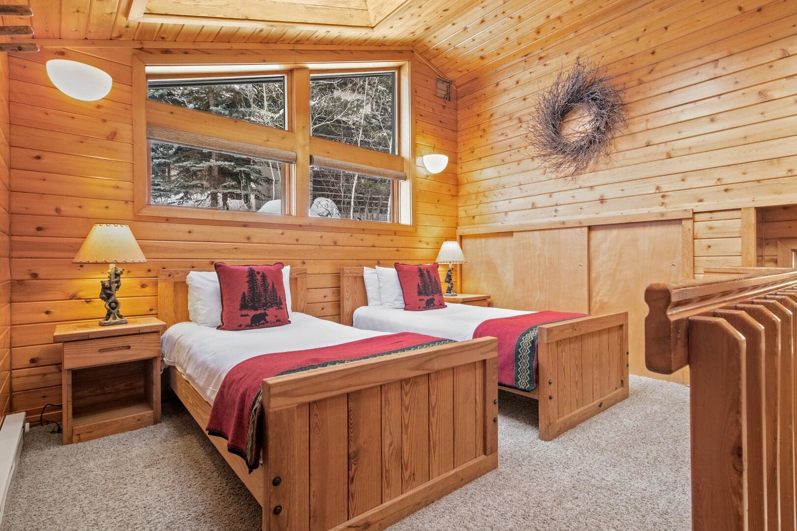 Elevated Twin Room (Convertible to a King Bed for a fee) - Main Level, Access Through Bunk Room