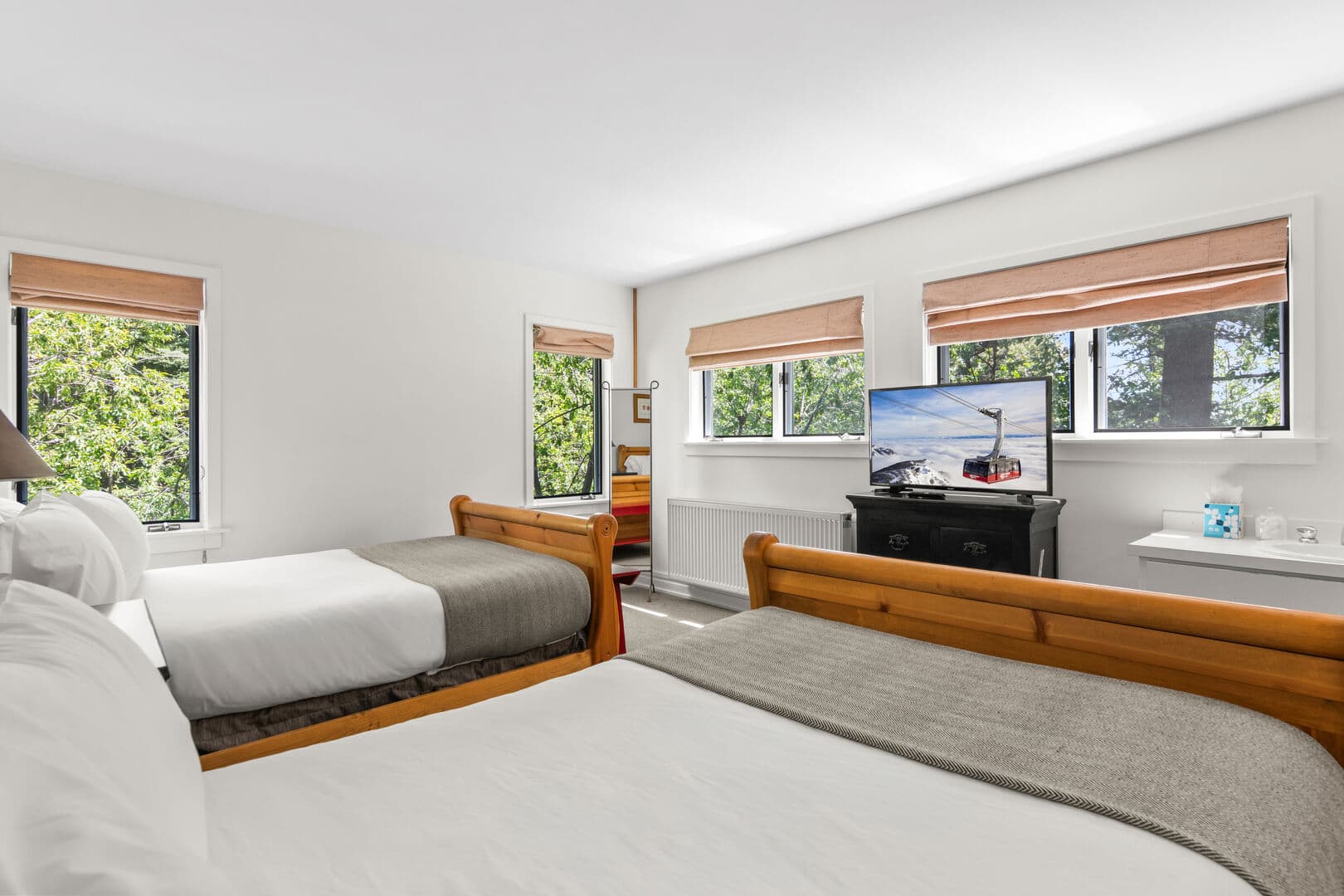 2 Double Beds w/ Ensuite 3/4 Bath- Lower Level