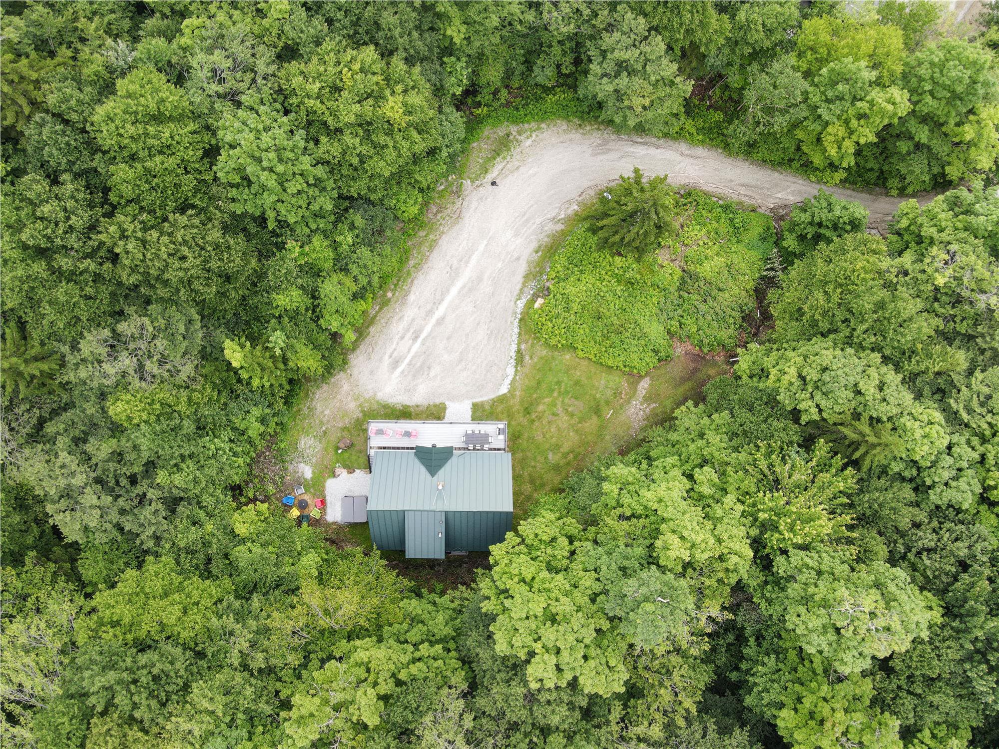 Enjoy the privacy this beautiful home has to offer during the summer.