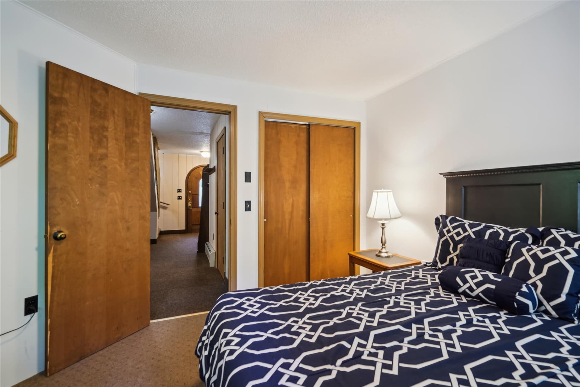 Queen bedroom on lower level