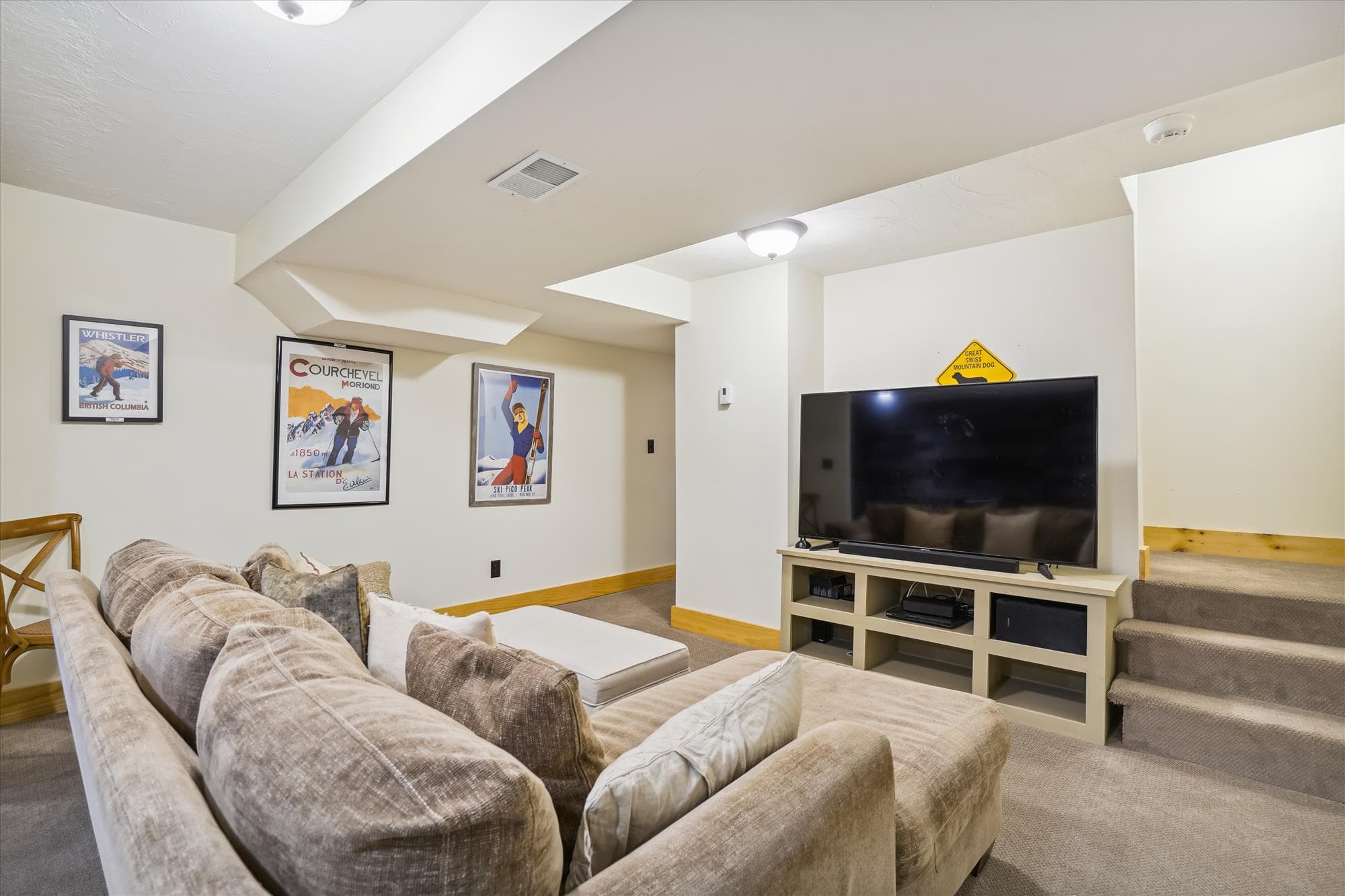 Catch some time to yourself in the lower level.