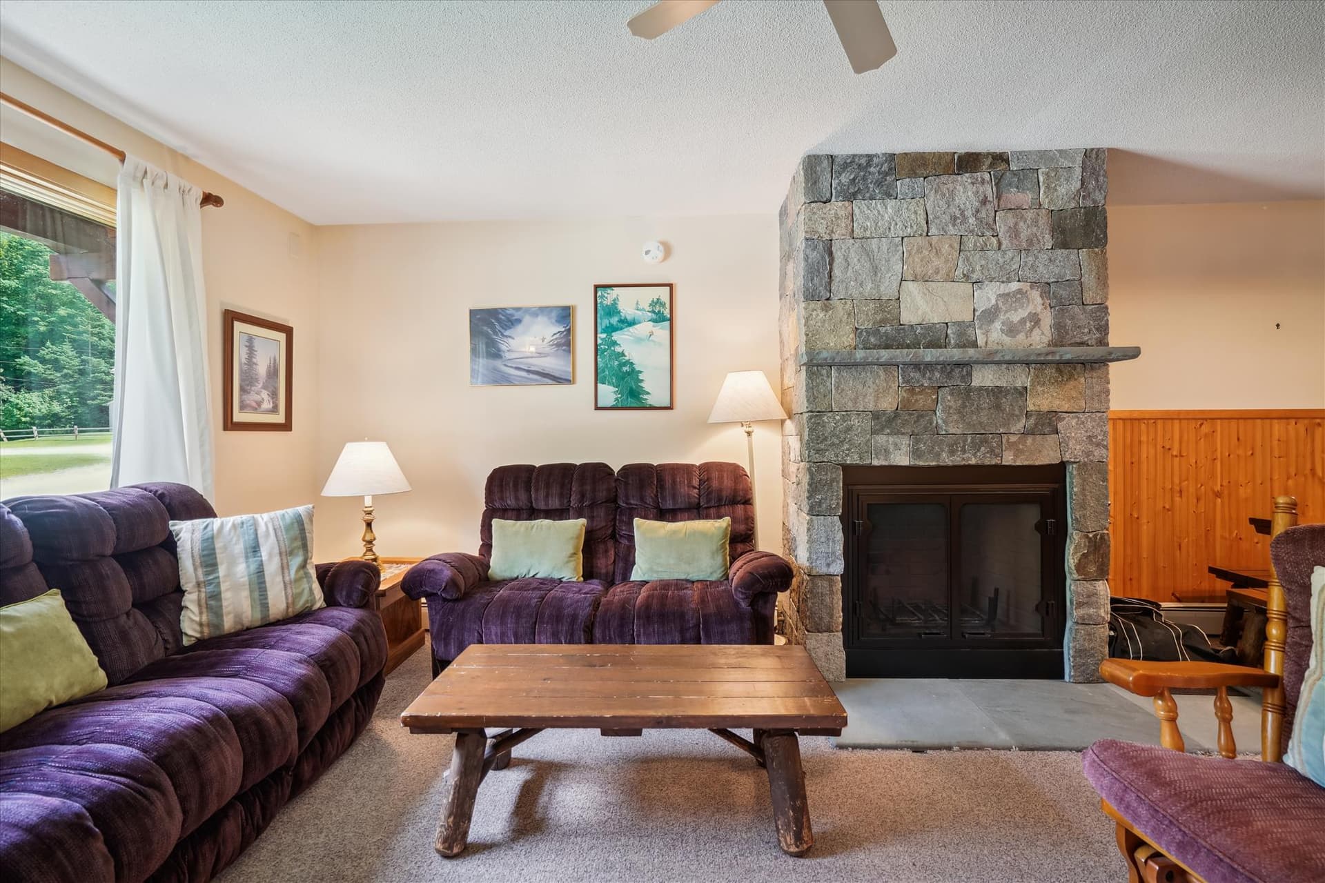 Enjoy the fireplace after a long day!