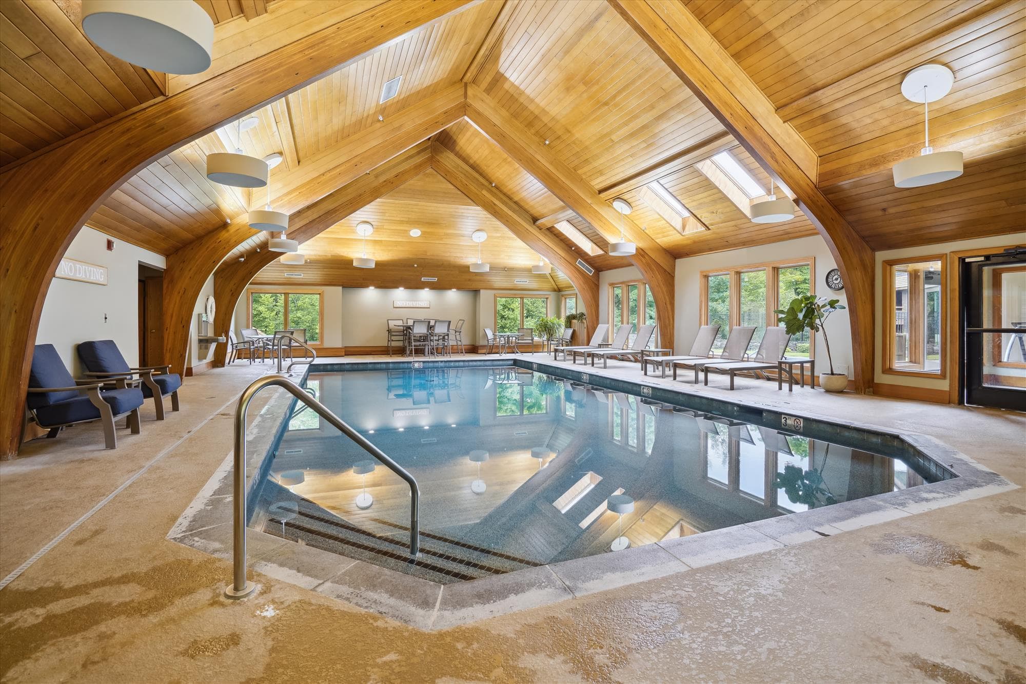 Relax year-round with access to the Highridge Sports Center indoor pool and recreation facilities.
