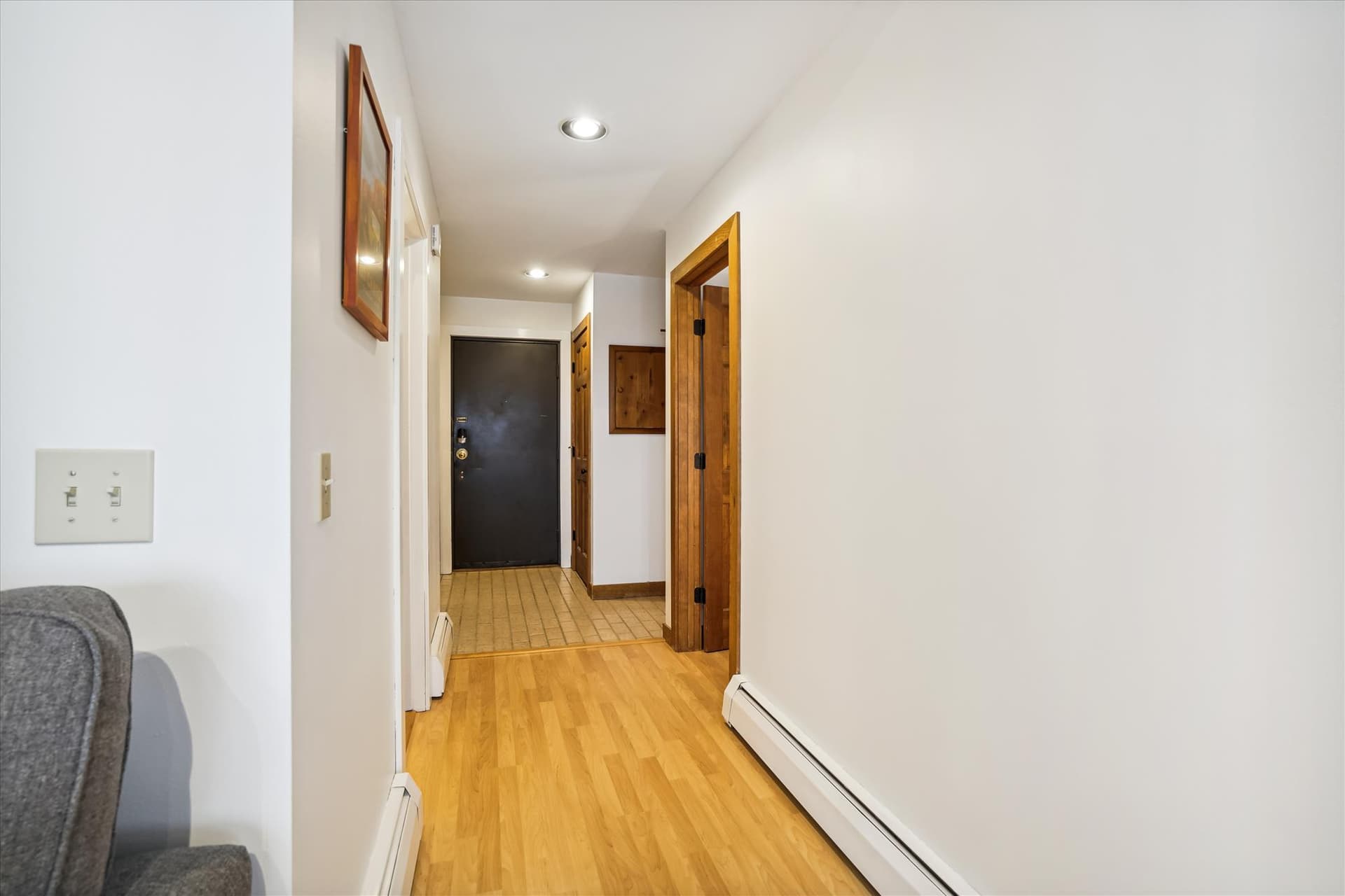 Leading to the front door.