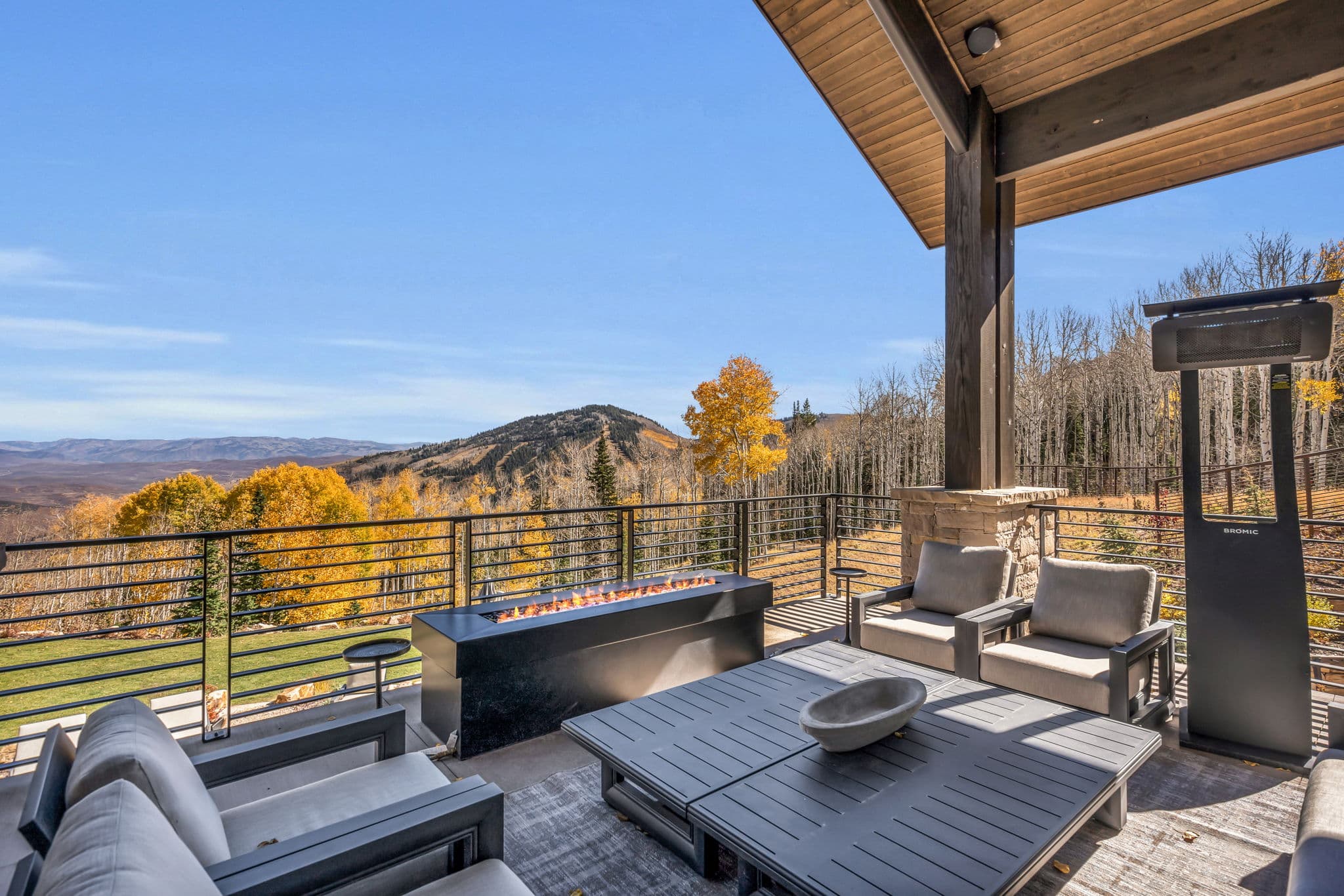 Outdoor Arm Chairs, Coffe Table, and a Fire Pit