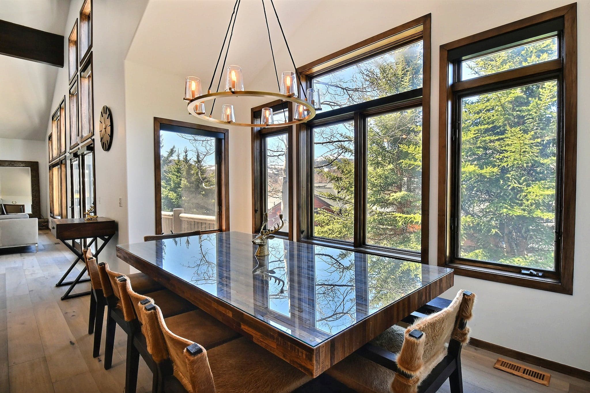 Large Main Dining Table Featured in One of Our Luxury Park City Vacation Rentals.
