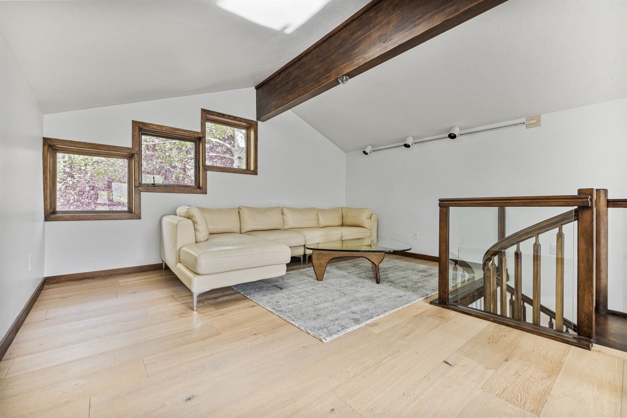 Loft Space Featuring Couch.