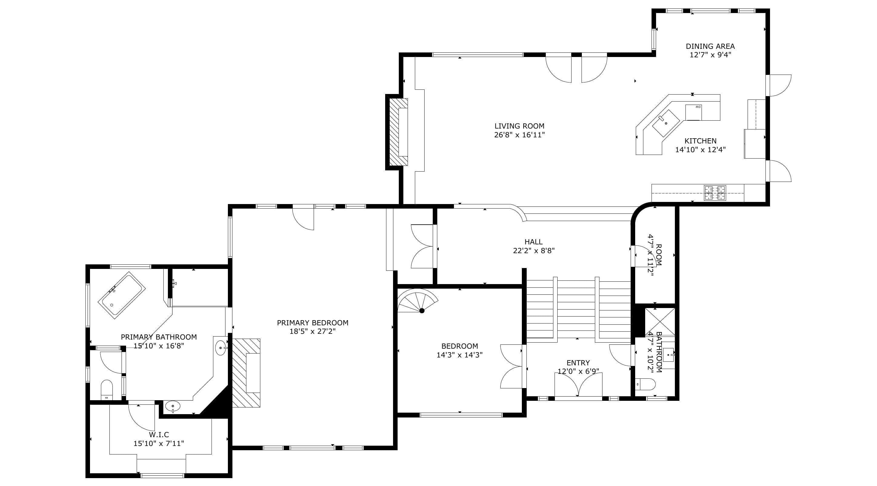 Floor plan for first floor
