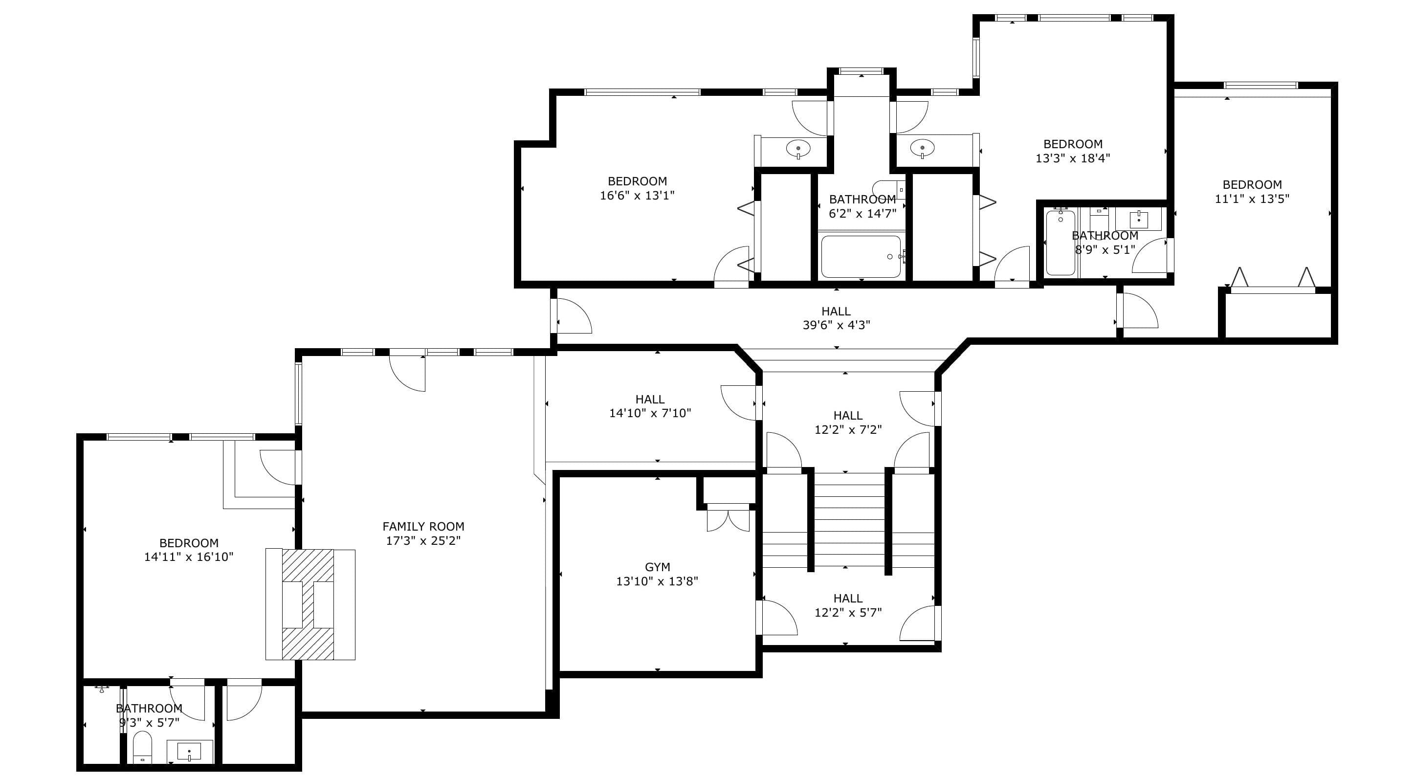 Floor plan for second floor