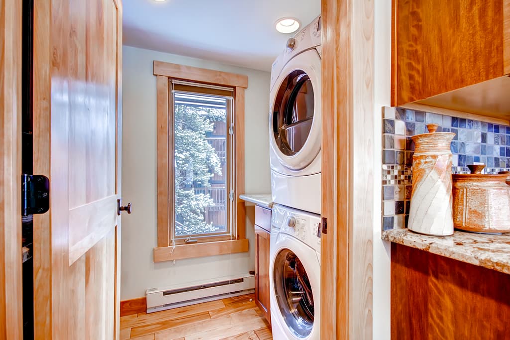 Washer and Dryer located off of the kitchen - 4 O'Clock Lodge D26 Breckenridge Vacation Rental