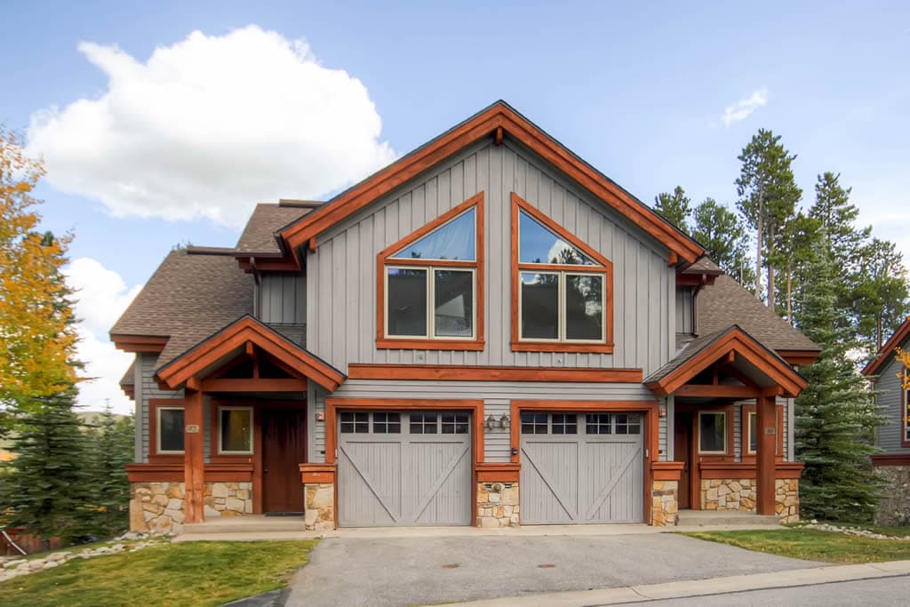 Exterior view of entryway and single car garage - Amber Sky Breckenridge Vacation Rental