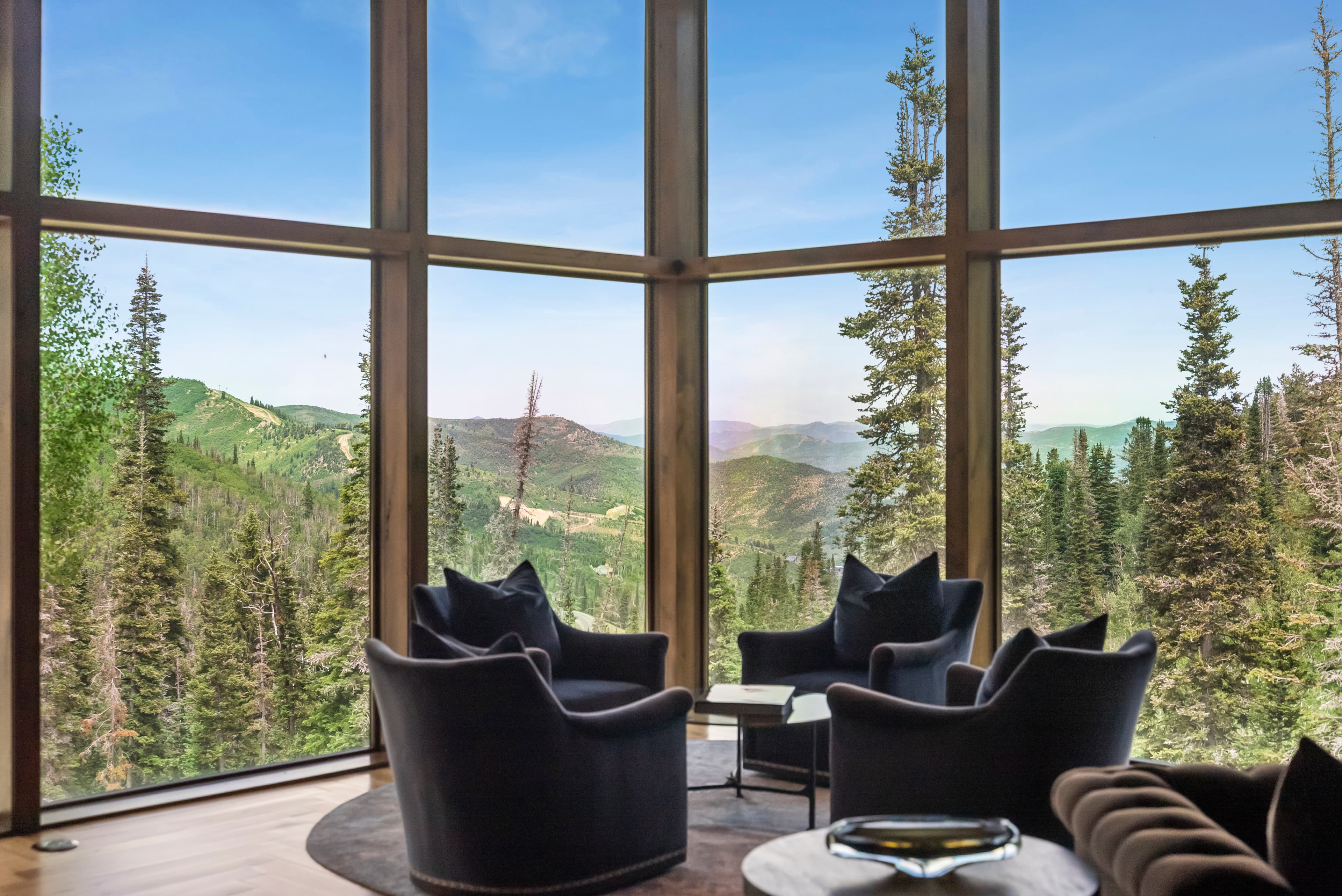 a view out the striking windows of grandview