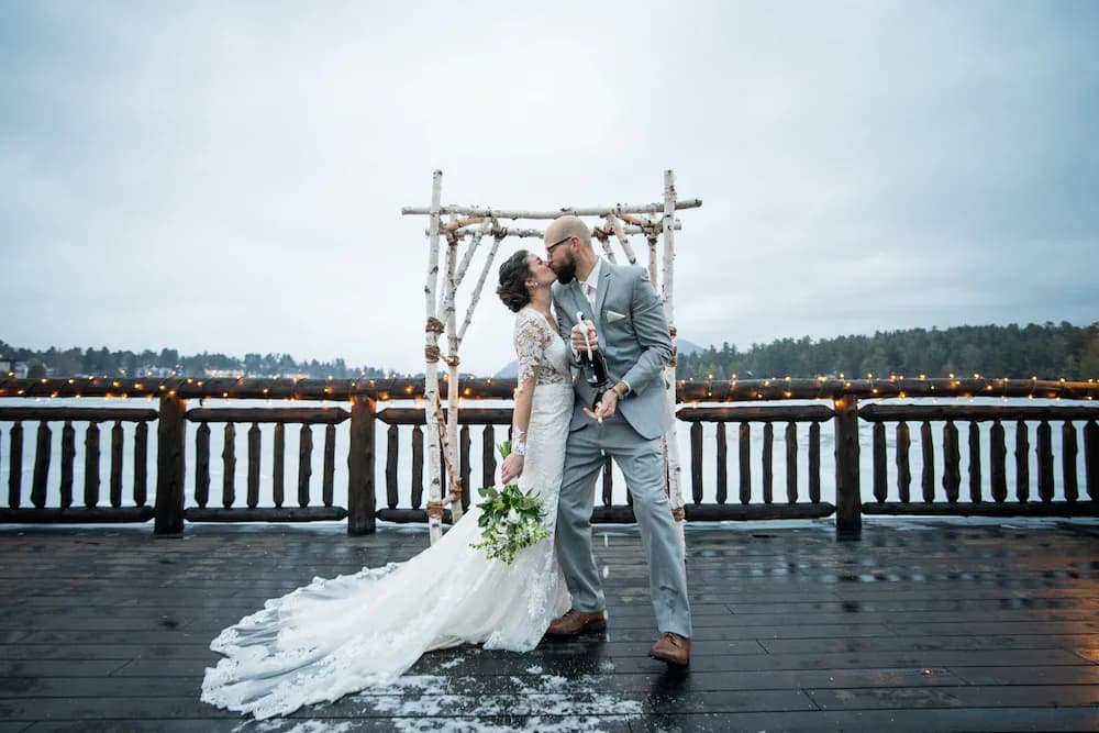 Outdoor wedding area