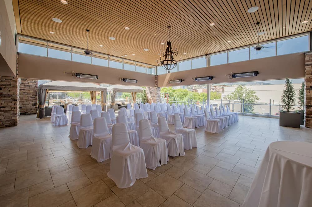 Outdoor wedding area