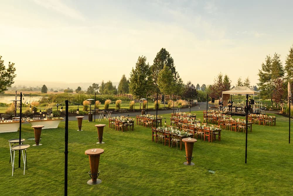 Outdoor wedding area