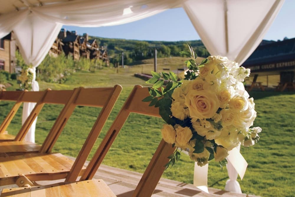 Outdoor wedding area