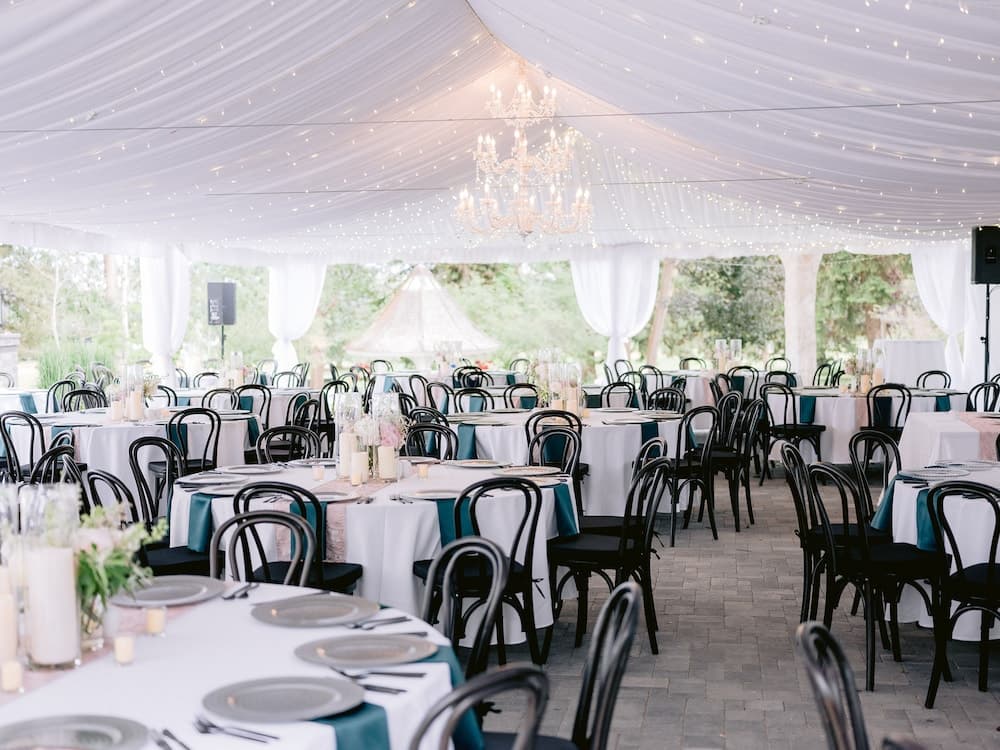 Outdoor wedding area