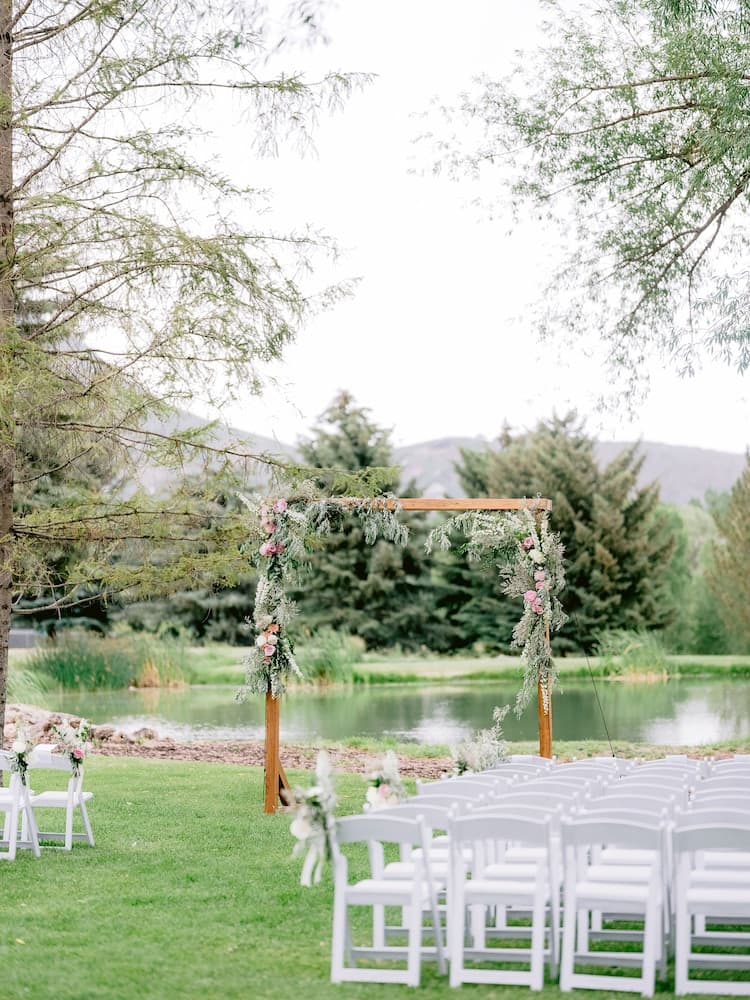 Outdoor wedding area