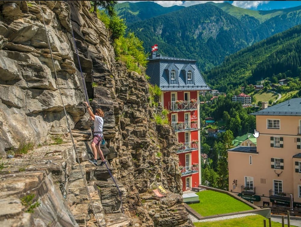Outdoor rock climbing
