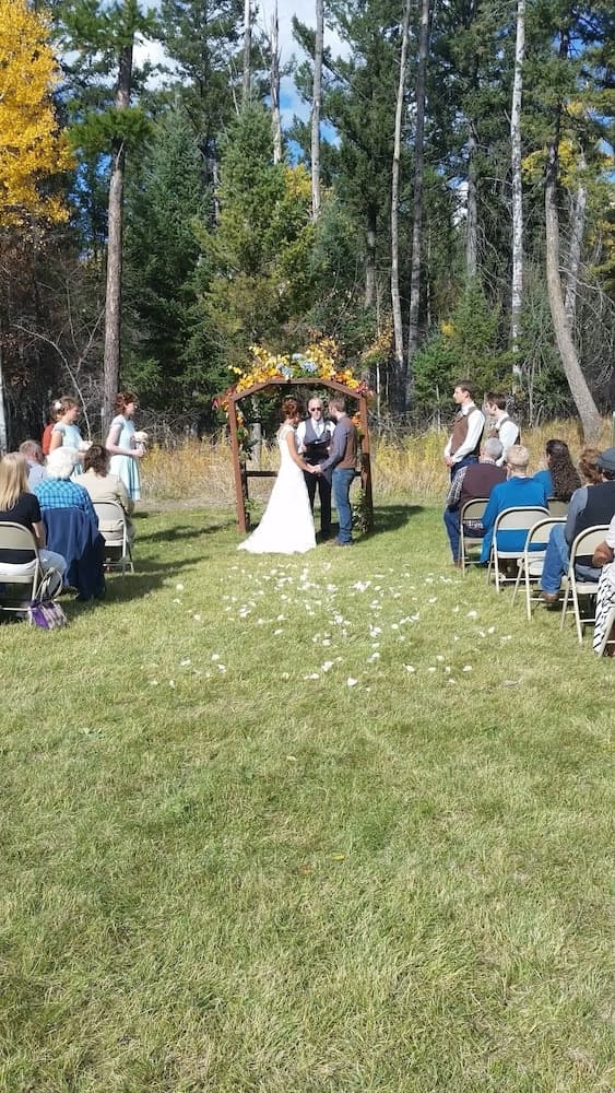 Outdoor wedding area