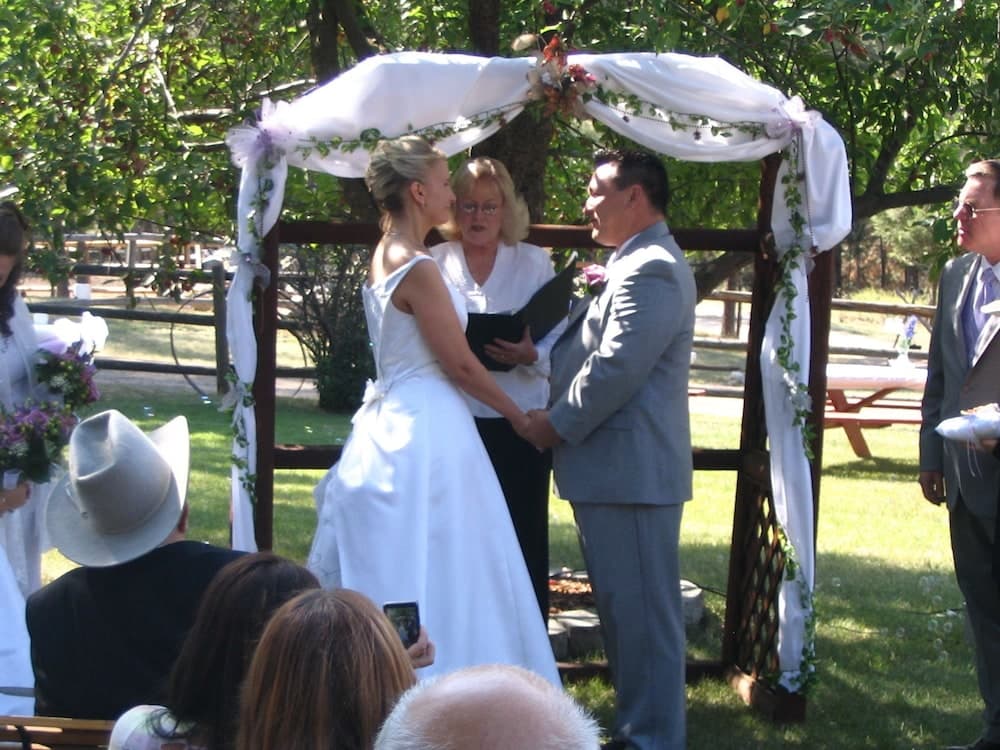 Outdoor wedding area