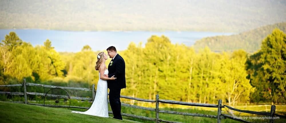 Outdoor wedding area