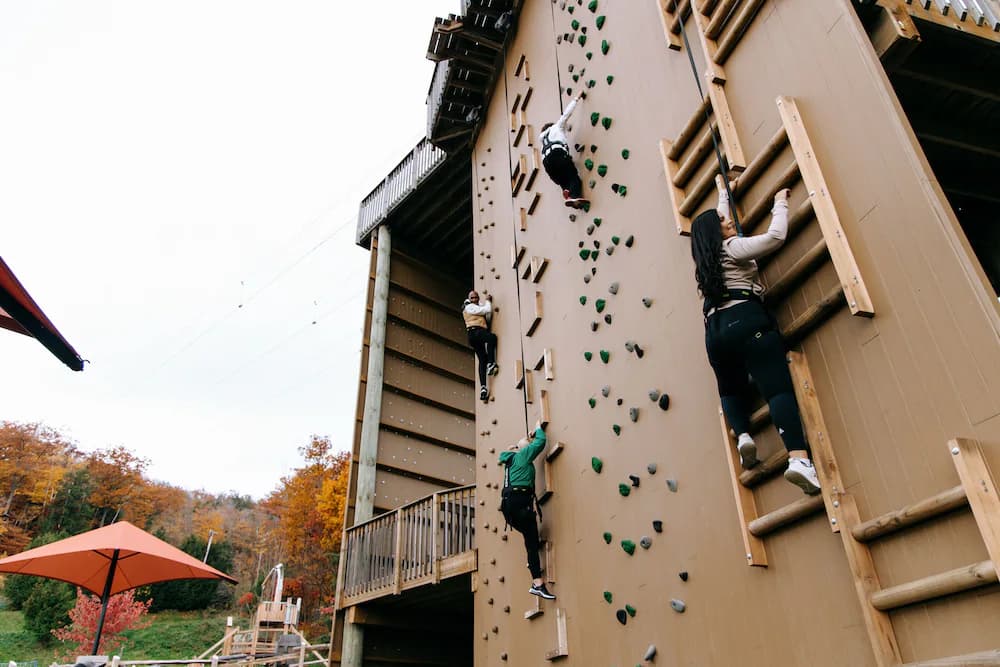 Outdoor rock climbing
