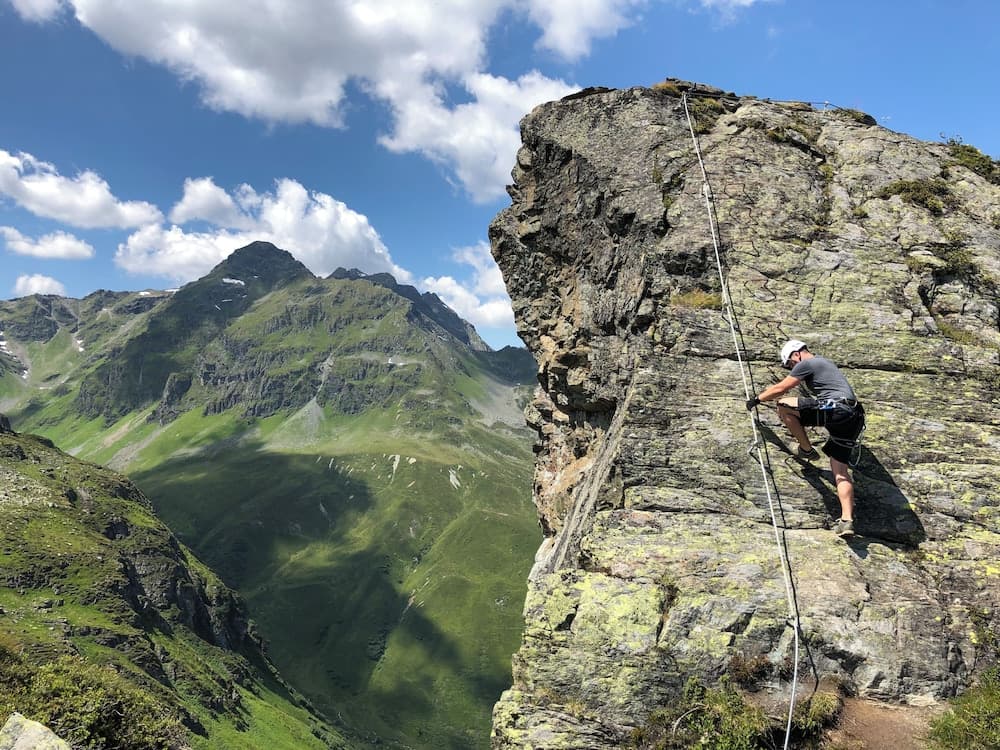 Outdoor rock climbing