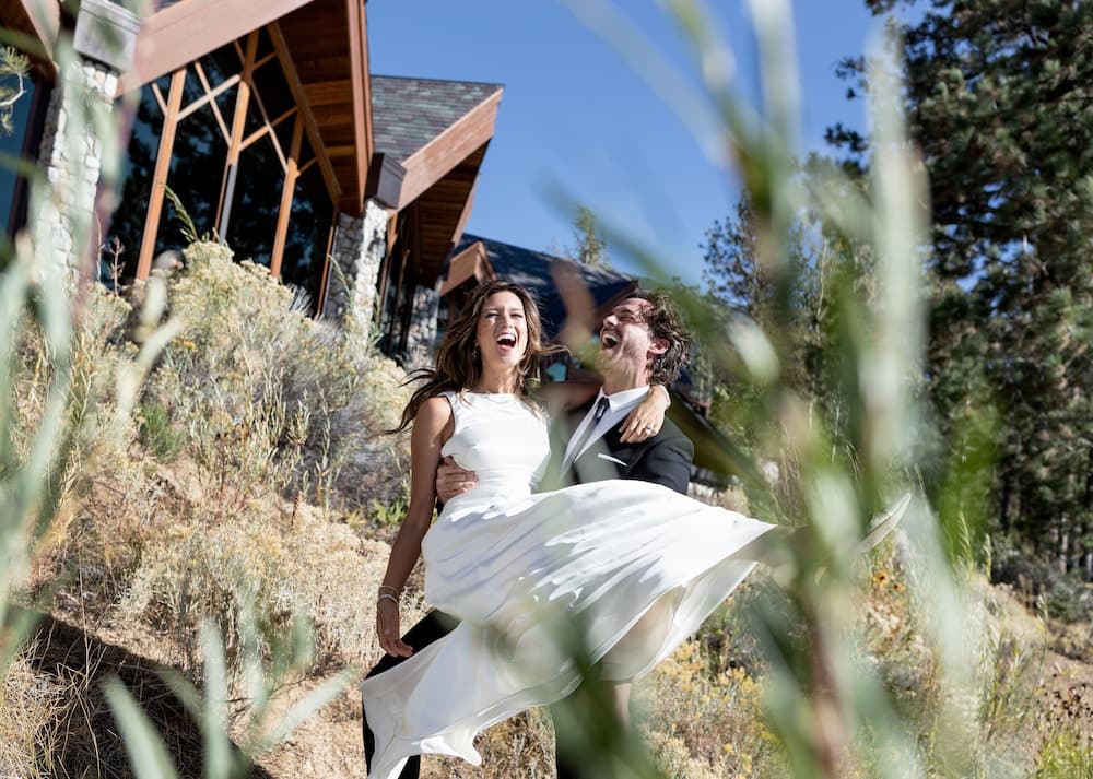 Outdoor wedding area