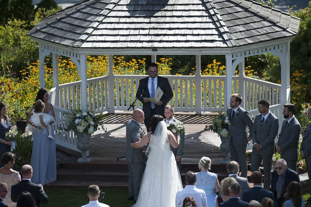 Outdoor wedding area