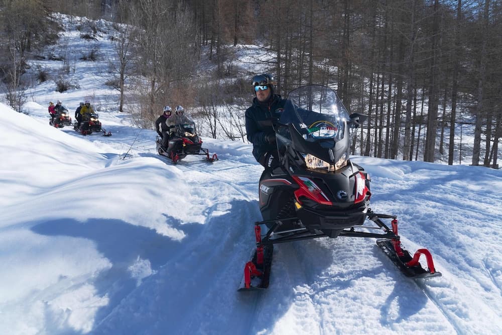 Snowmobiling