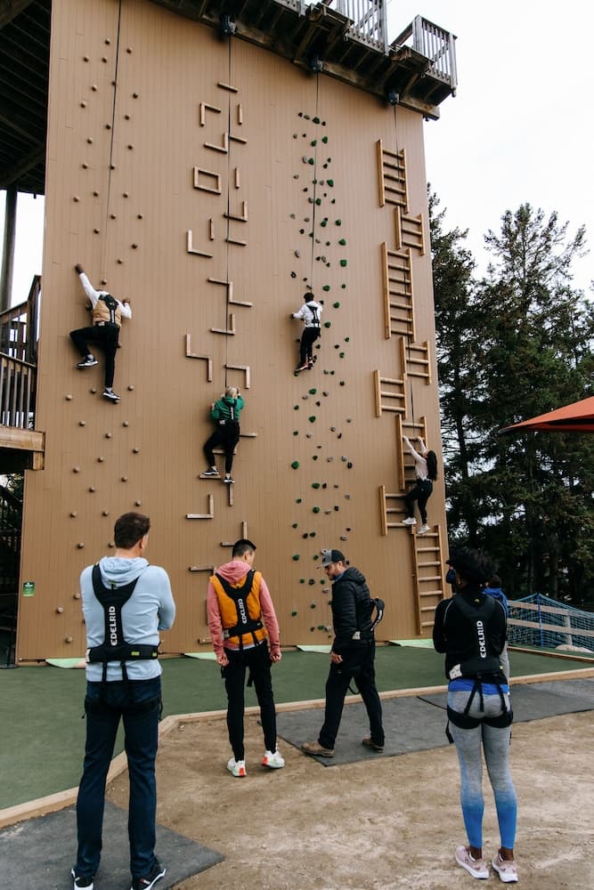 Outdoor rock climbing