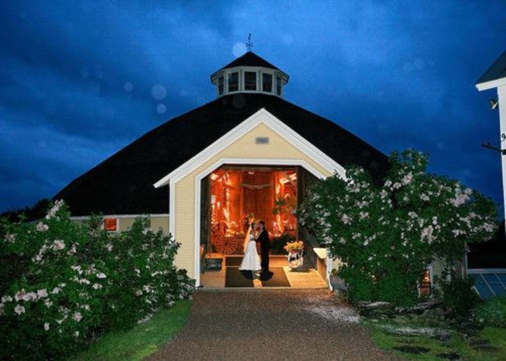 Outdoor wedding area