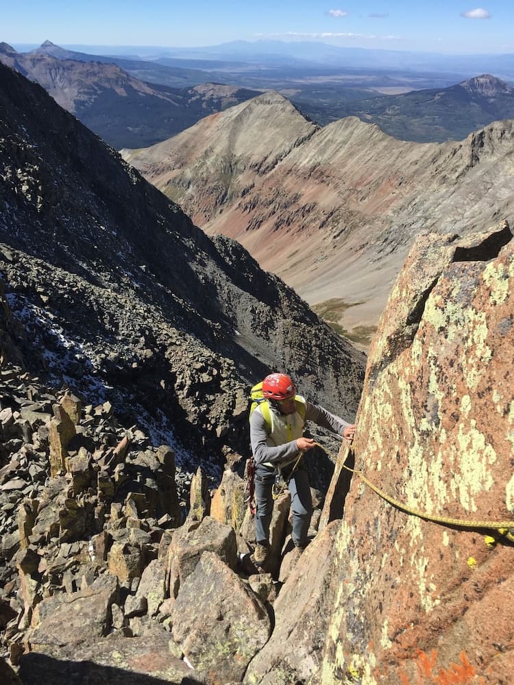 Outdoor rock climbing