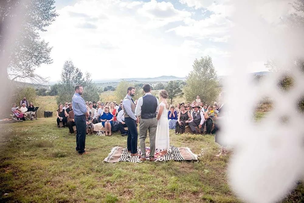 Outdoor wedding area