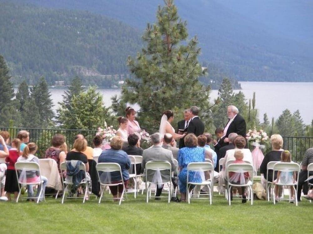 Outdoor wedding area
