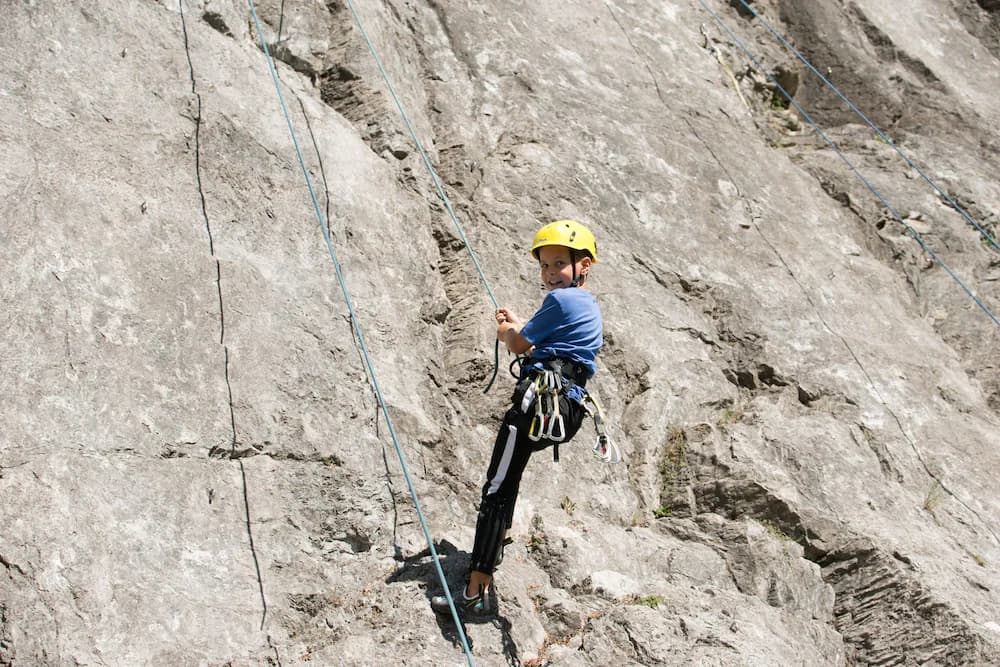 Outdoor rock climbing
