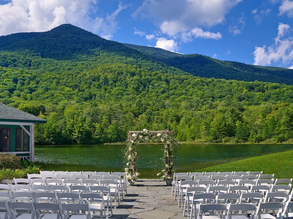 Outdoor wedding area