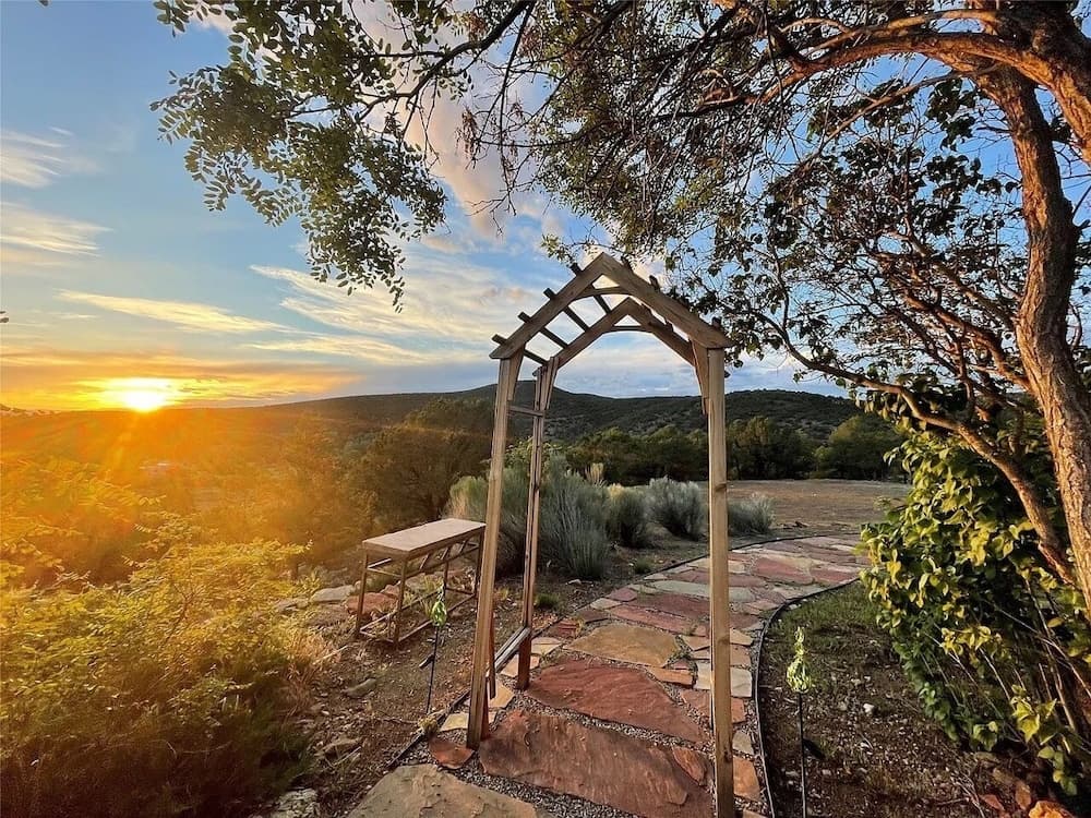 Outdoor wedding area
