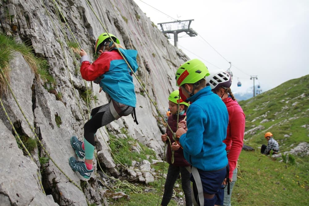 Outdoor rock climbing