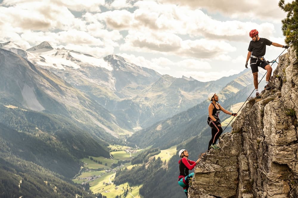 Outdoor rock climbing