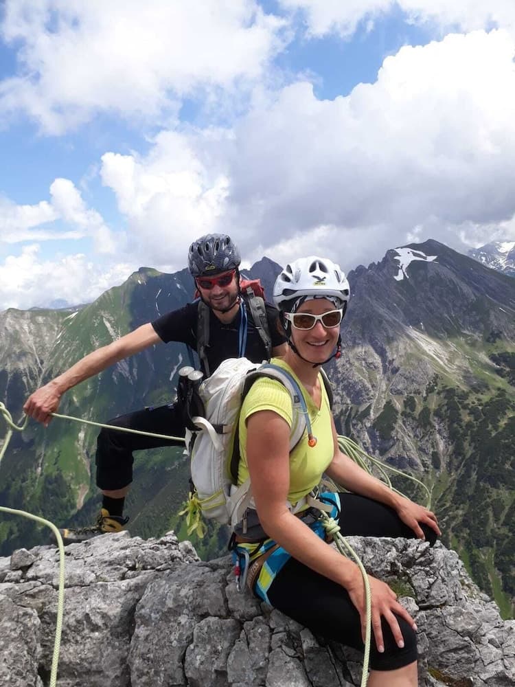 Outdoor rock climbing