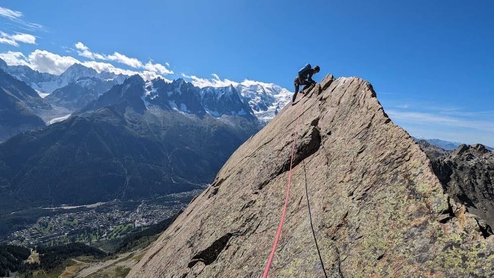 Outdoor rock climbing