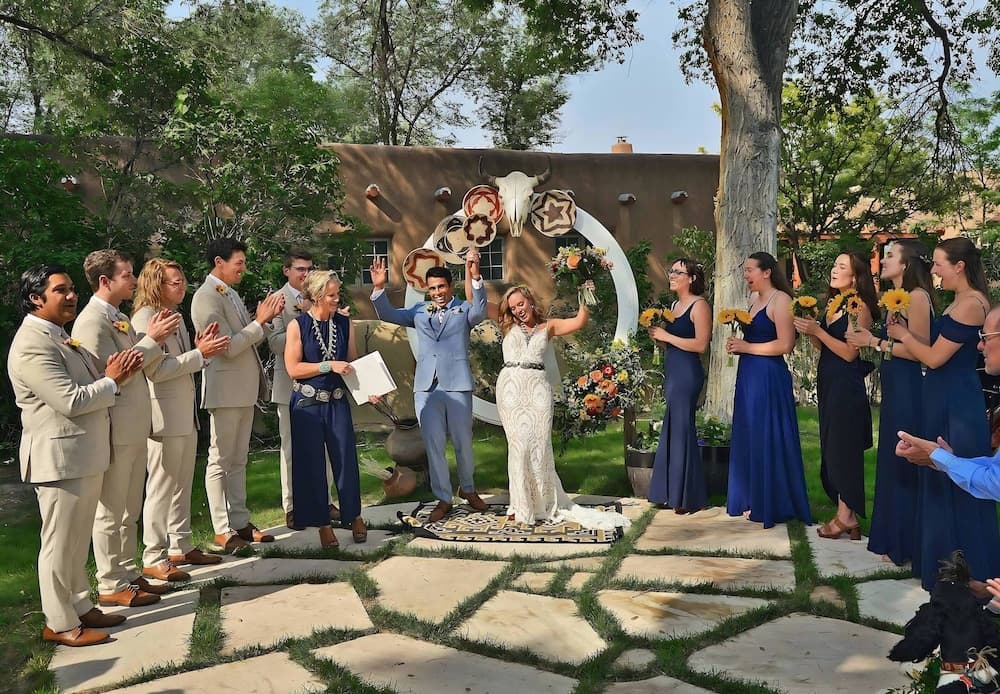 Outdoor wedding area