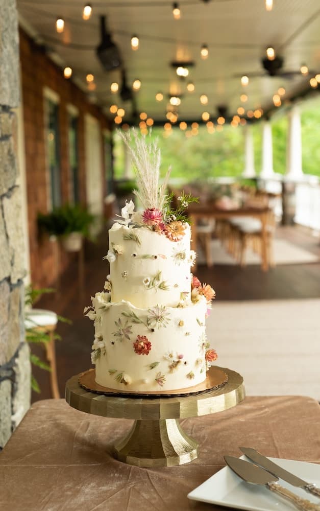 Outdoor wedding area